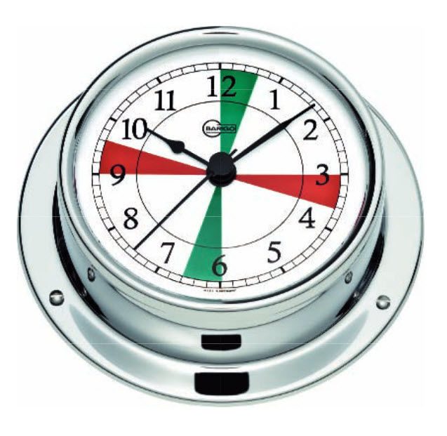 Horloge Secteurs Radio 683CRFS Barigo En Chrome En Laiton