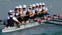 bateau d'aviron : huit de couple de comp&eacute;tition (avec barreur) F41 Filippi
