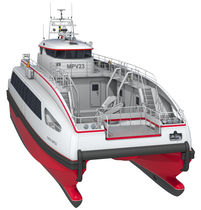 catamaran &agrave; moteur : bateau de travail polyvalent CARBOCAT MPV 23 Fintry Marine Design AG