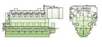 moteur de propulsion bi-carburant pour navires (diesel / gaz) V51/60DF (12000 -> 18000 KW @ 514 RPM) MAN Diesel SE