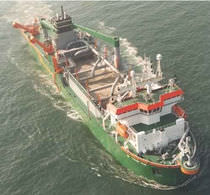 navire sp&eacute;cial : drague suceuse porteuse &agrave; &eacute;linde tra&icirc;nante NB1031 - 13.700 DWT Shipyard DeHoop