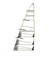 voile de croisi&egrave;re : grand-voile (coupe horizontale)  Le Bihan