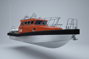 bateau de recherche et sauvetage / in-bord / en aluminium
