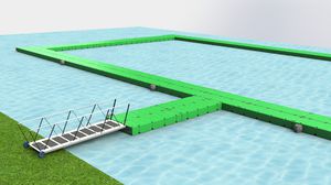 ponton flottant / modulable / d'amarrage / pour marina