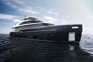 motor-yacht de croisière / à fly / V-drive / en fibre de carbone