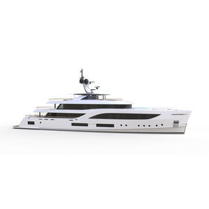 mega-yacht de croisière / raised pilothouse