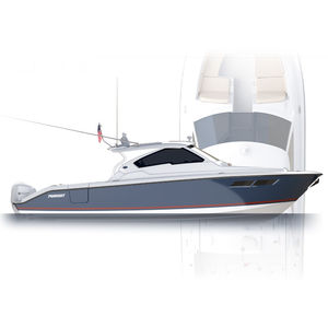 vedette hors-bord / tri-moteur / hard-top / à double console