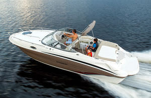 runabout in-bord / à double console / max. 12 personnes / avec cabine