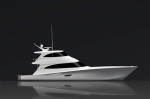 motor-yacht de pêche sportive / convertible / à fly fermé / à déplacement