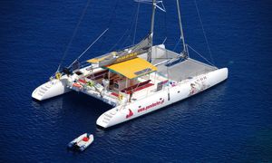 catamaran / de charter / cockpit ouvert / salon de pont