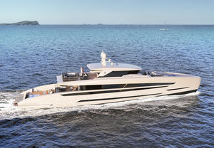 super-yacht de croisière / raised pilothouse / 7 cabines