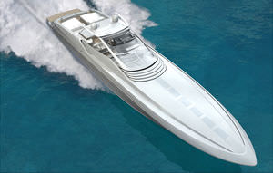 motor-yacht rapide / open / en composite / coque planante