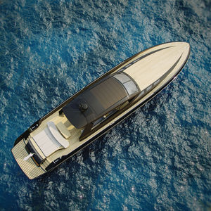 motor-yacht de croisière / hard-top / ligne d'arbre / coque planante
