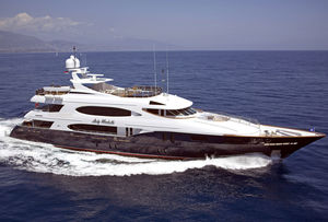 mega-yacht de croisière / raised pilothouse / en aluminium / 6 cabines