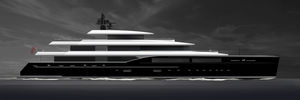 mega-yacht de croisière / avec timonerie / en acier / à étrave verticale