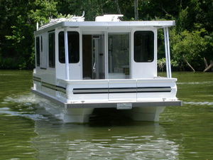 bateau maison catamaran / hors-bord / fluvial / sur mesure