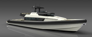 motor-yacht de croisière / avec timonerie / coque semi-planante