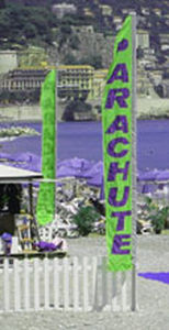 drapeau de plage pour le parachute ascensionnel