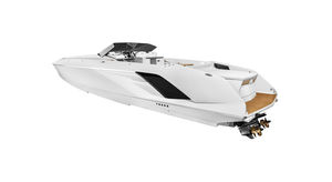 runabout in-bord / bi-moteur / carène à redan / à double console