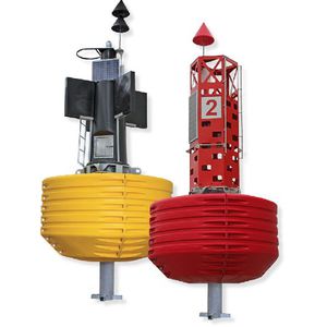 bouée de balisage / haute mer / avec feu de signalisation / en polyéther