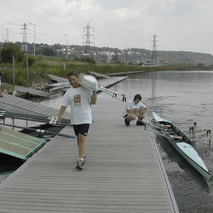ponton flottant / d'amarrage / pour aviron / aluminium