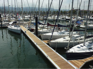 ponton flottant / d'amarrage / pour marina / en aluminium