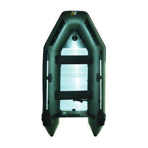 bateau pneumatique pliable / pour la pêche / plancher latté