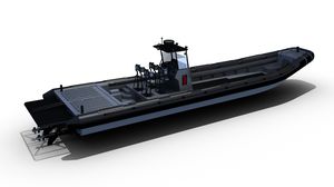 bateau utilitaire / in-bord / diesel / bateau pneumatique semi-rigide