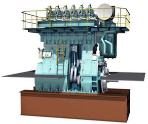 moteur lent pour navire / diesel / Tier 3