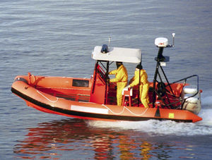 bateau de surveillance hors-bord / en aluminium / bateau pneumatique semi-rigide