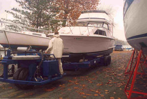 remorque de manutention / pour chantier naval / automotrice