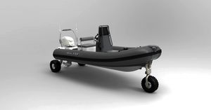 bateau pneumatique hors-bord / semi-rigide / à console centrale / amphibie