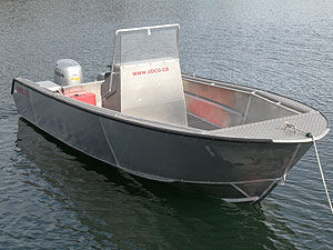 bateau de travail polyvalent hors-bord / en aluminium / à console centrale