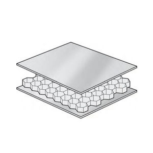 panneau sandwich pour cloison de navire / nid d'abeille / aluminium