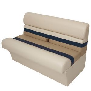 banquette trois places / pour bateau ponton / avec coffre