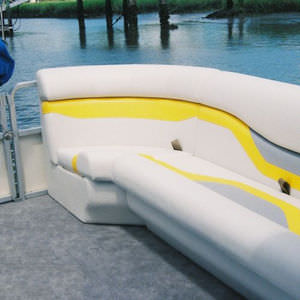 banquette pour bateau ponton / avec coffre / d'angle