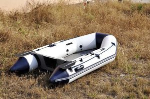 bateau pneumatique hors-bord / pliable / plancher aluminium / quille gonflable