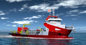 navire spécial drague suceuse porteuse à élinde traînante