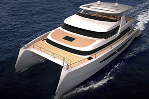 motor-yacht catamaran / offshore / avec timonerie / à déplacement