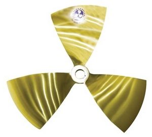hélice pour bateau de pêche professionnelle / à pas fixe / propulseur latéral / 3 pales