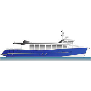 bateau à passagers / in-bord / électrique / en aluminium