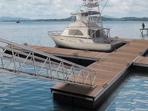 ponton flottant / d'amarrage / pour marina / aluminium