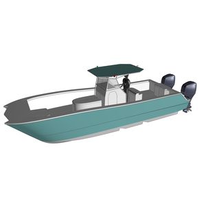 coque open de pêche sportive / catamaran / hors-bord / bi-moteur