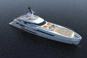 mega-yacht de croisière / raised pilothouse / en aluminium / 8 cabines