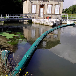 barrage antipollution / flottant / permanent / pour port