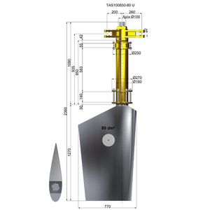gouvernail profil NACA / pour navire