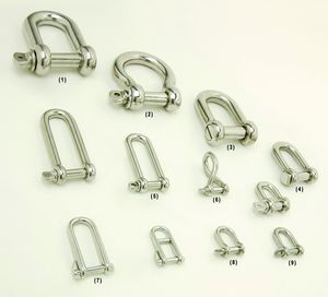 manille pour voilier à axe imperdable / droite / forgée / en inox