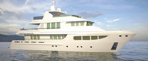 super-yacht de croisière / trawler / avec timonerie / en acier