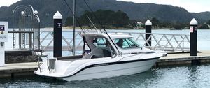 cabin-cruiser in-bord / hard-top / à cockpit fermé / de pêche sportive