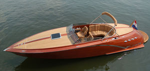 runabout in-bord / à double console / en bois / traditionnel